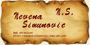 Nevena Simunović vizit kartica